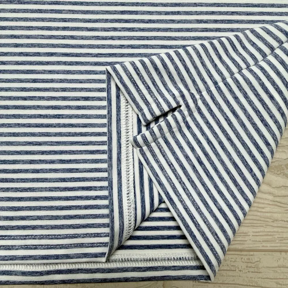 Vineyard Vines Sankaty Performance Polo Boys Large 16 Blue Striped Golf Shirt